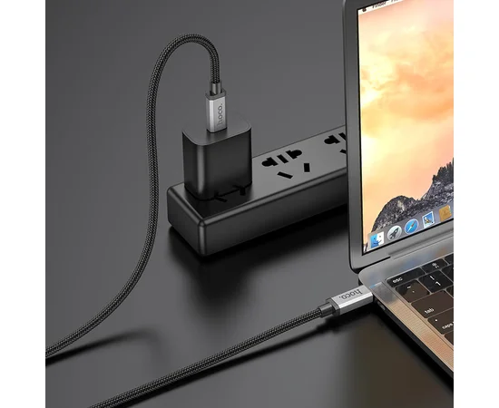 Дата кабель Hoco US06 Type-C to Type-C 100W USB3.2 20Gbps (2m) Black