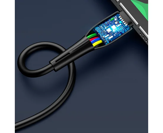 Дата кабель Usams US-SJ376 U38 Type-C 5A Fast Charging & Data Cable 1m Черный