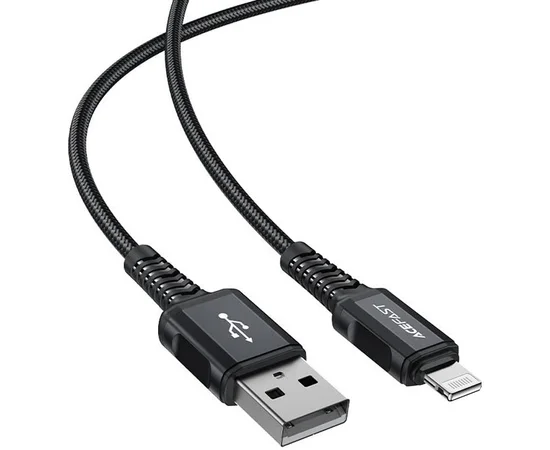 Дата кабель Acefast MFI C4-02 USB-A to Lightning aluminum alloy (1.8m) Black