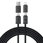 Дата кабель Baseus Versatile Two-for-Two USB/Type-C to Type-C/Lightning 60W (1m) (CB000162) Cosmic Black