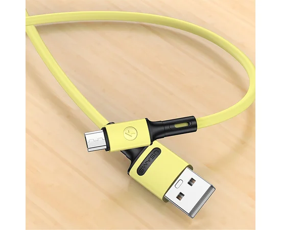 Дата кабель USAMS US-SJ435 U52 USB to MicroUSB (1m) Желтый