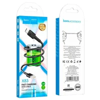 Дата кабель Hoco X83 Victory USB to MicroUSB (1m) Black