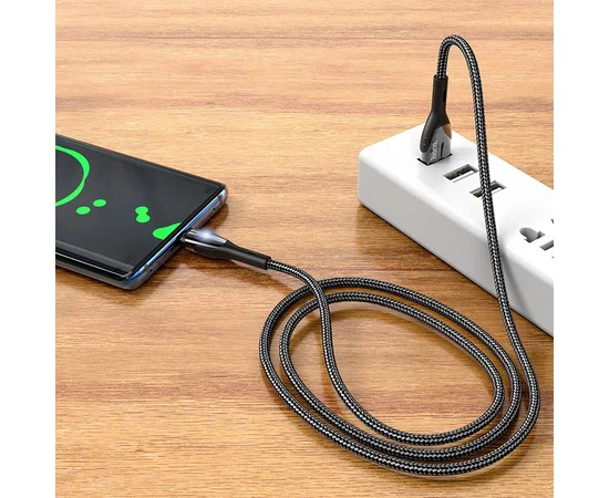 Дата кабель Hoco U89 "Safeness" Type-C (1.2 m) Черный