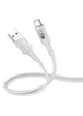 Дата кабель Hoco U120 Transparent explore intelligent power-off USB to Type-C 5A (1.2m) Gray