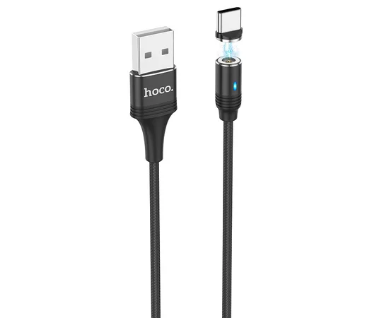Дата кабель Hoco U76 "Fresh magnetic" Type-C (1.2m) Черный