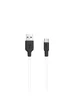 Дата кабель Hoco X21 Silicone Type-C Cable (1m) black_white
