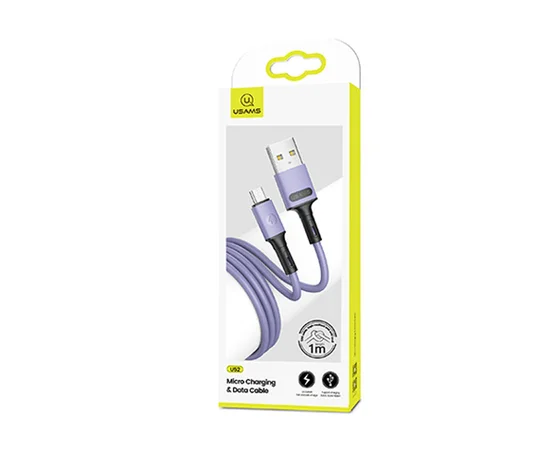 Дата кабель USAMS US-SJ435 U52 USB to MicroUSB (1m) Фиолетовый