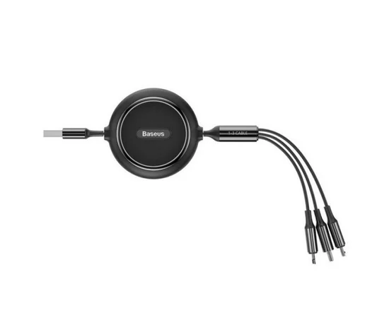 Дата кабель Baseus Golden Loop 3-in-1 (1.2m) Черный