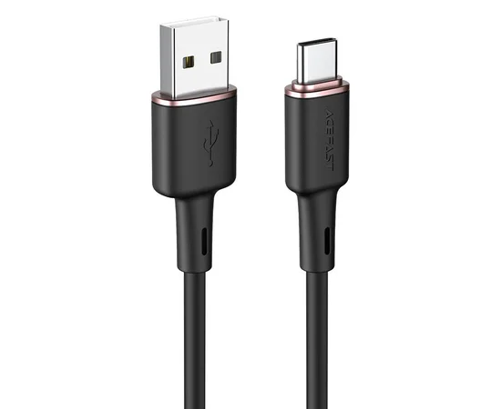 Дата кабель Acefast C2-04 USB-A to USB-C zinc alloy silicone (1m) Black