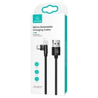 Дата кабель USAMS US-SJ478 U60 Rotatable USB to MicroUSB (1m) Черный