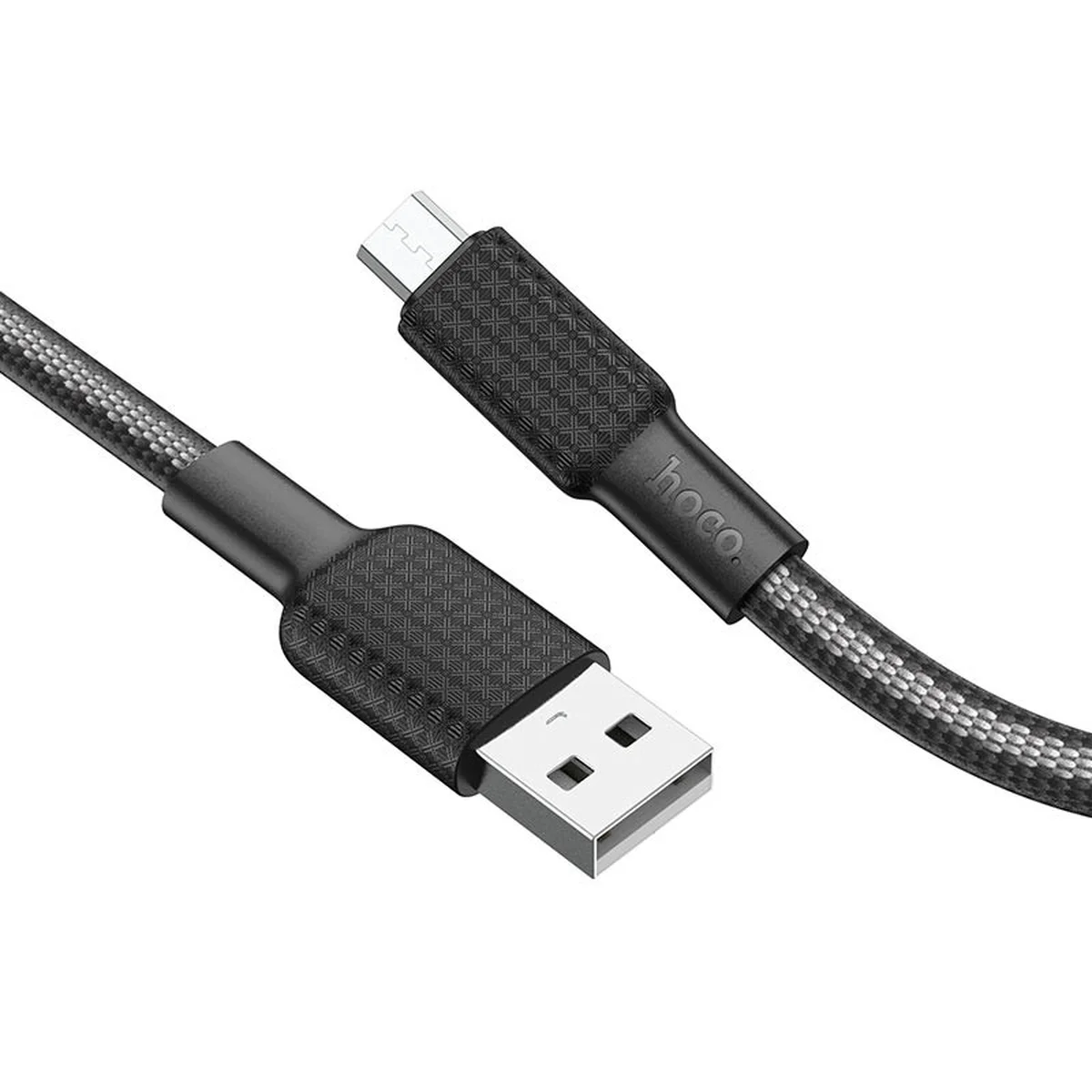 Дата кабель Hoco X69 Jaeger USB to MicroUSB (1m) Black / White