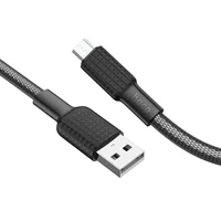 Дата кабель Hoco X69 Jaeger USB to MicroUSB (1m) Black / White