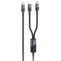 Дата кабель Hoco U139 Type-C to Lightning/Type-C 100W (1.2m) Black