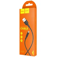 Дата кабель Hoco X25 Soarer MicroUSB (1m) Черный
