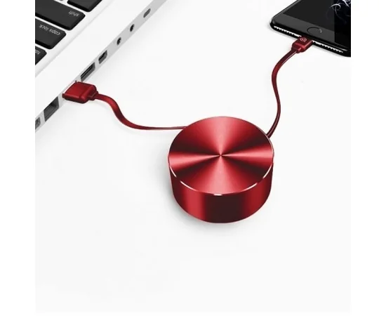 Дата кабель Usams US-SJ163 U-Bin в металлической коробке USB to MicroUSB (1m) Красный