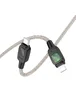 Дата кабель Hoco U124 Stone silicone power-off Type-C to Lightning Black