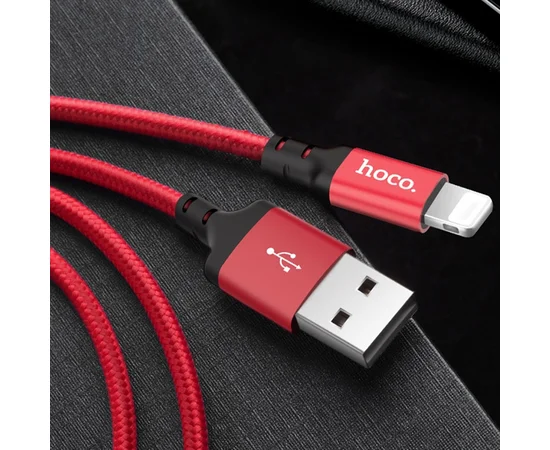 Дата кабель Hoco X14 Times Speed Lightning Cable (1m) Красный