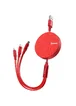 Дата кабель Baseus Golden Loop 3-in-1 (1.2m) Красный