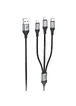 Дата кабель Hoco X102 Fresh 3in1 USB to Lightning + MicroUSB + Type-C (1m) Black