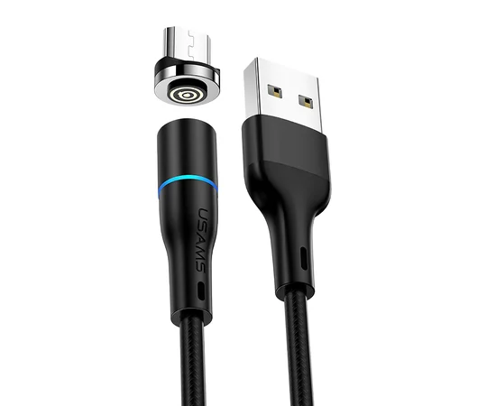 Дата кабель USAMS US-SJ354 U32 Magnetic USB to MicroUSB (1m) (2.4A) Черный