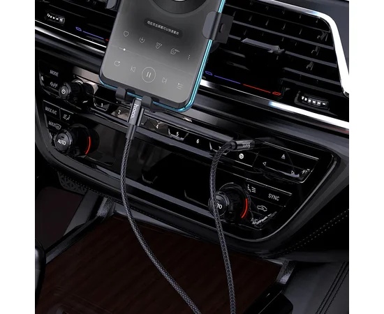 Аудио кабель Aux Hoco UPA19 3.5mm to Type-C (1m) Black