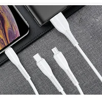 Дата кабель Usams US-SJ367 U35 3in1 USB to Combo 2A (1m) Белый