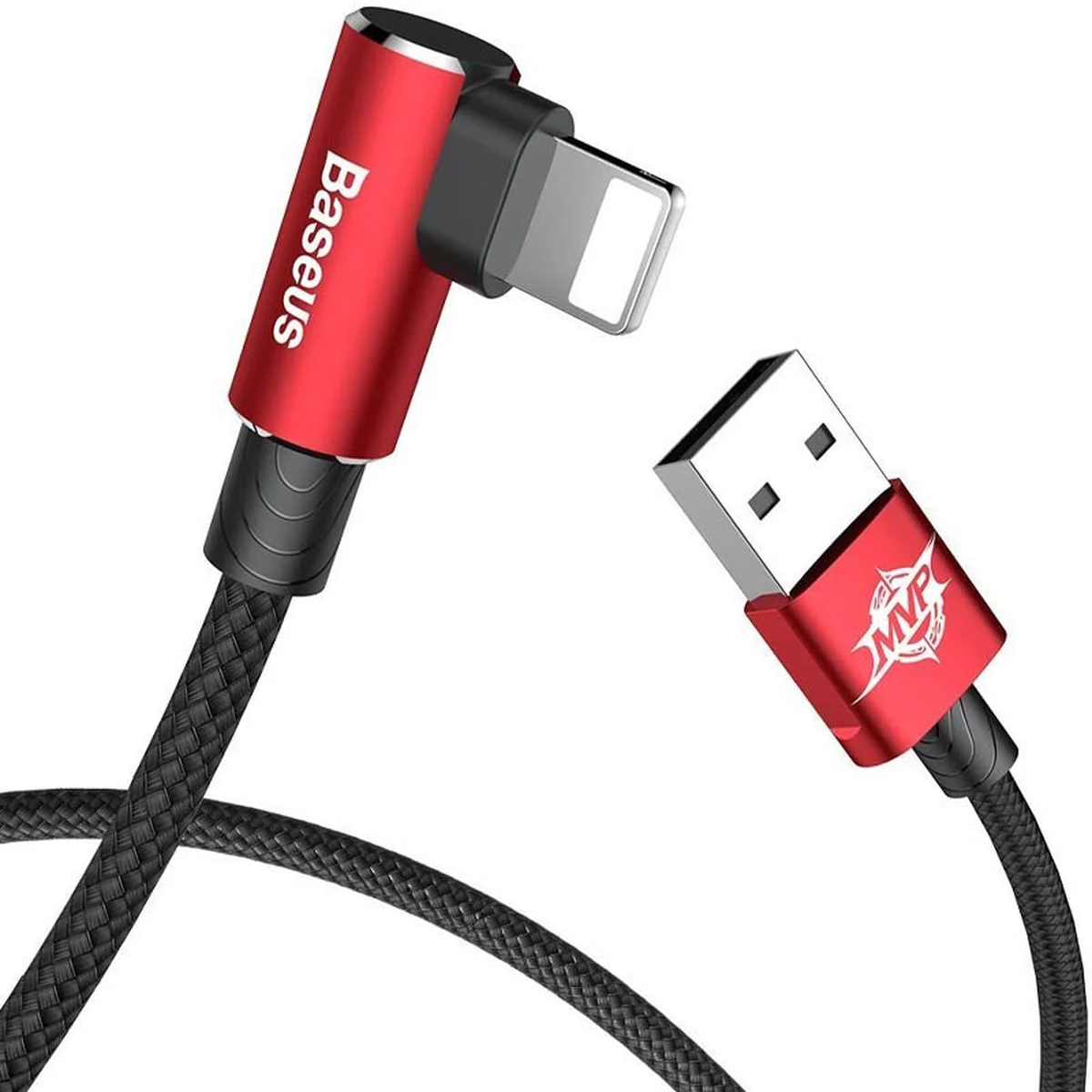 Дата кабель Baseus MVP Elbow Lightning Cable 2.4A (1m) (CALMVP) Red