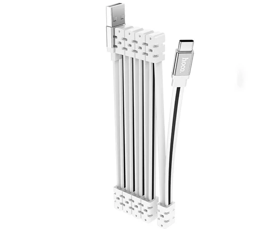 Дата кабель Hoco U103 Magnetic Absorption USB to Type-C (1m) White