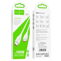 Дата кабель Hoco X93 Force Type-C to Type-C 100W (1m) White