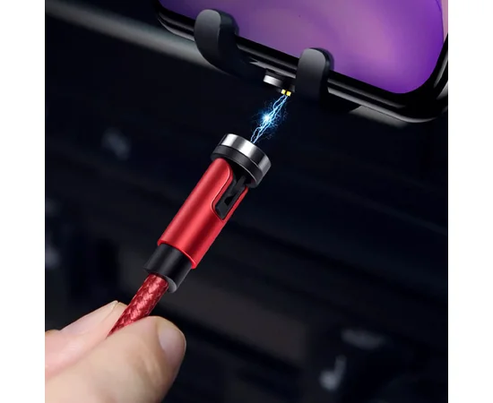 Дата кабель USAMS US-SJ473 U59 Type-C Rotatable Magnetic (1m) Красный