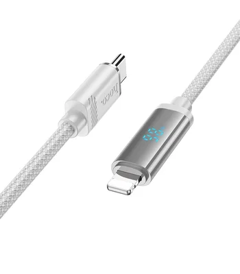Дата кабель Hoco U127 Power Type-C to Lightning Silver / Gray