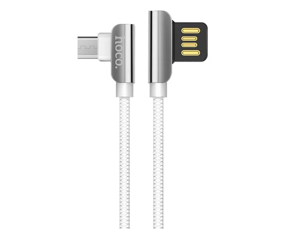 Дата кабель Hoco U42 Exquisite Steel Micro USB Cable (1.2m) Белый