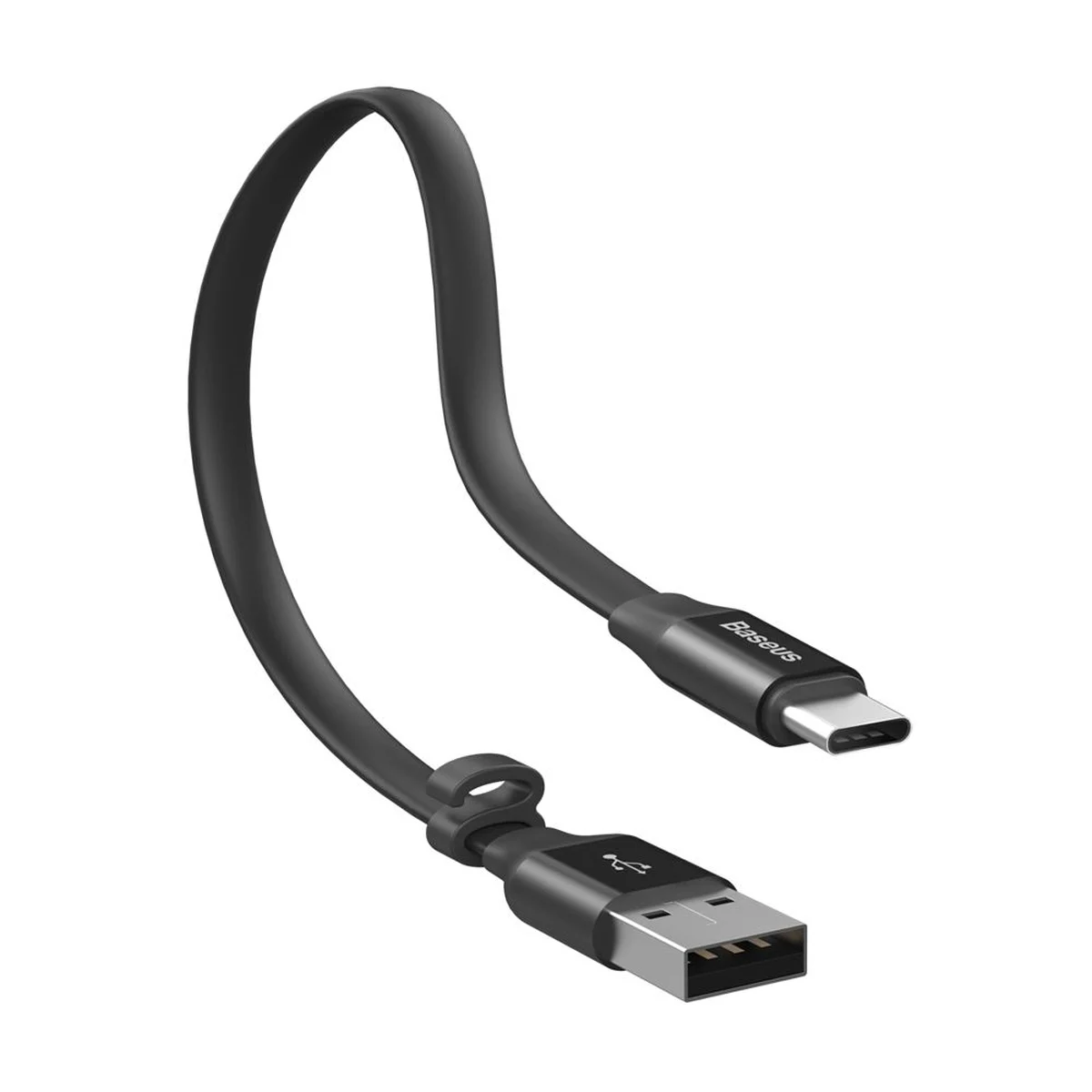 Дата кабель Baseus Nimble Portable USB to Type-C 3A (23см) (CATMBJ) Чорний