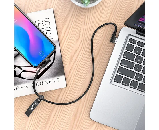 Дата кабель Hoco U83 "Puissant Silicone" Type-C (1.2 m) Черный