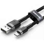 Дата кабель Baseus Cafule Lightning Cable 2.4A (1m) Серый / Черный