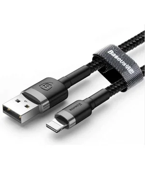 Дата кабель Baseus Cafule Lightning Cable 2.4A (1m) Серый / Черный