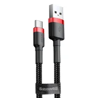 Дата кабель Baseus Cafule Type-C Cable 2A (2m) Black / Red