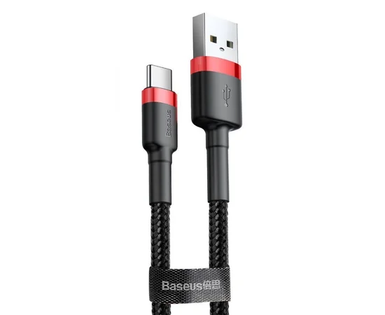 Дата кабель Baseus Cafule Type-C Cable 2A (2m) Black / Red