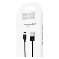 Дата кабель Hoco X23 Skilled Lightning Cable (1m) Чорний