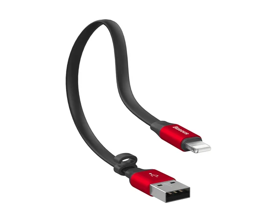 Дата кабель Baseus Nimble Portable USB to Lightning (23см) (CALMBJ-B01) Черный / Красный