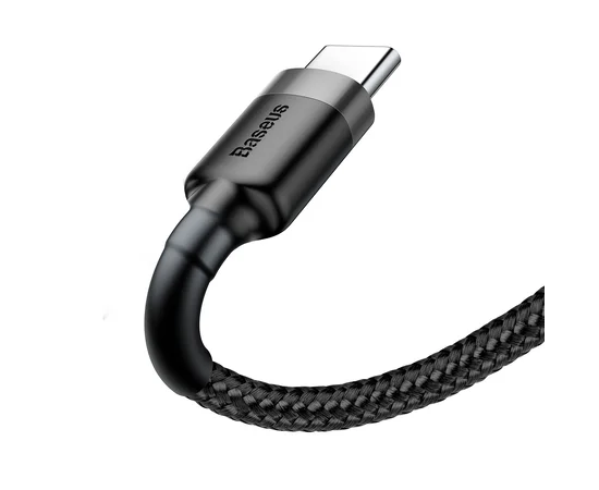 Дата кабель Baseus Cafule Type-C Cable 3A (0.5m) Серый / Черный
