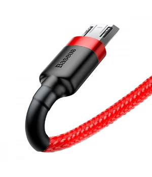 Дата кабель Baseus Cafule MicroUSB Cable 2.4A (1m) (CAMKLF-B) Червоний