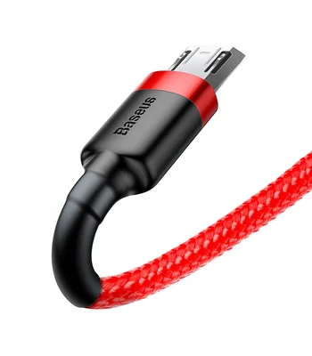 Дата кабель Baseus Cafule MicroUSB Cable 2.4A (1m) (CAMKLF-B) Червоний