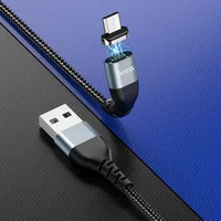 Дата кабель Hoco U96 "Traveller magnetic" MicroUSB (1.2m) Чорний