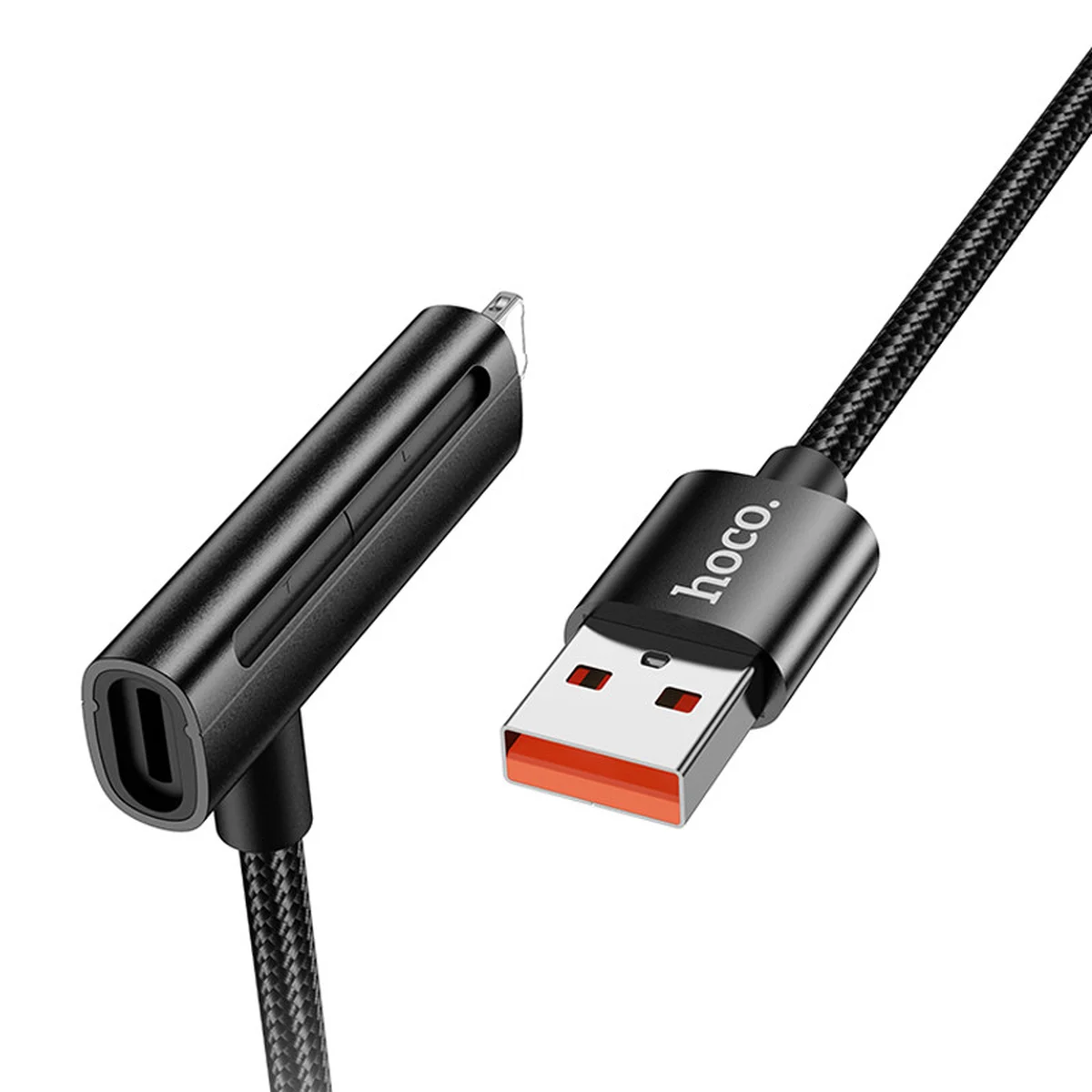 Дата кабель Hoco U135 Incredible 2in1 USB to Lightning/Type-C (1m) Black