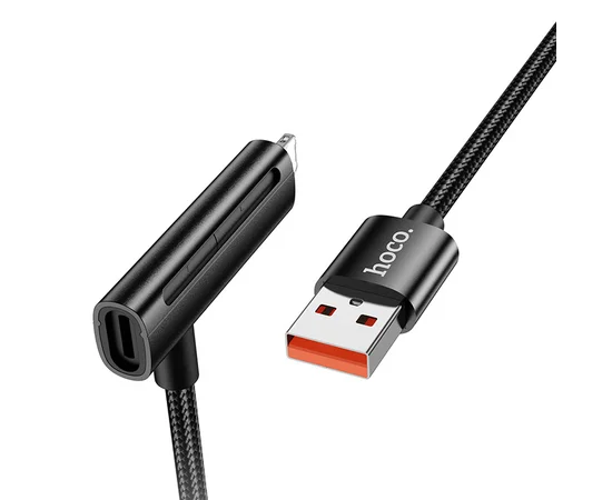 Дата кабель Hoco U135 Incredible 2in1 USB to Lightning/Type-C (1m) Black