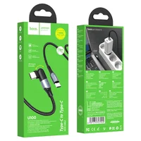 Дата кабель Hoco U100 "Orbit" Type-C to Type-C 100W (1.5m) Черный