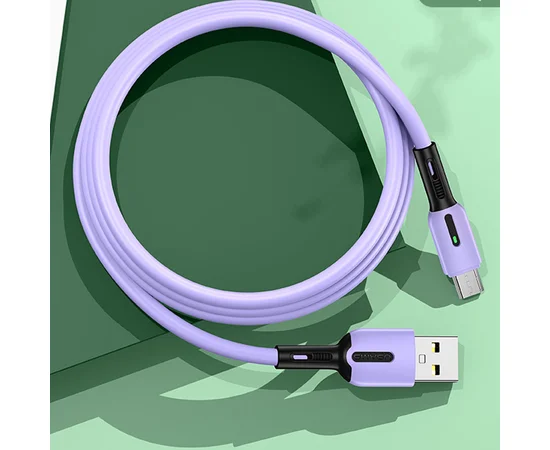 Дата кабель Usams US-SJ432 U51 Silicone USB to Micro USB (1m) Фиолетовый