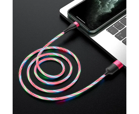 Дата кабель Hoco  U85 "Charming Night" Lightning (1М) Розовый