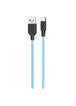 Дата кабель Hoco X21 Plus Silicone Type-C Cable (0.25m) Black / Blue